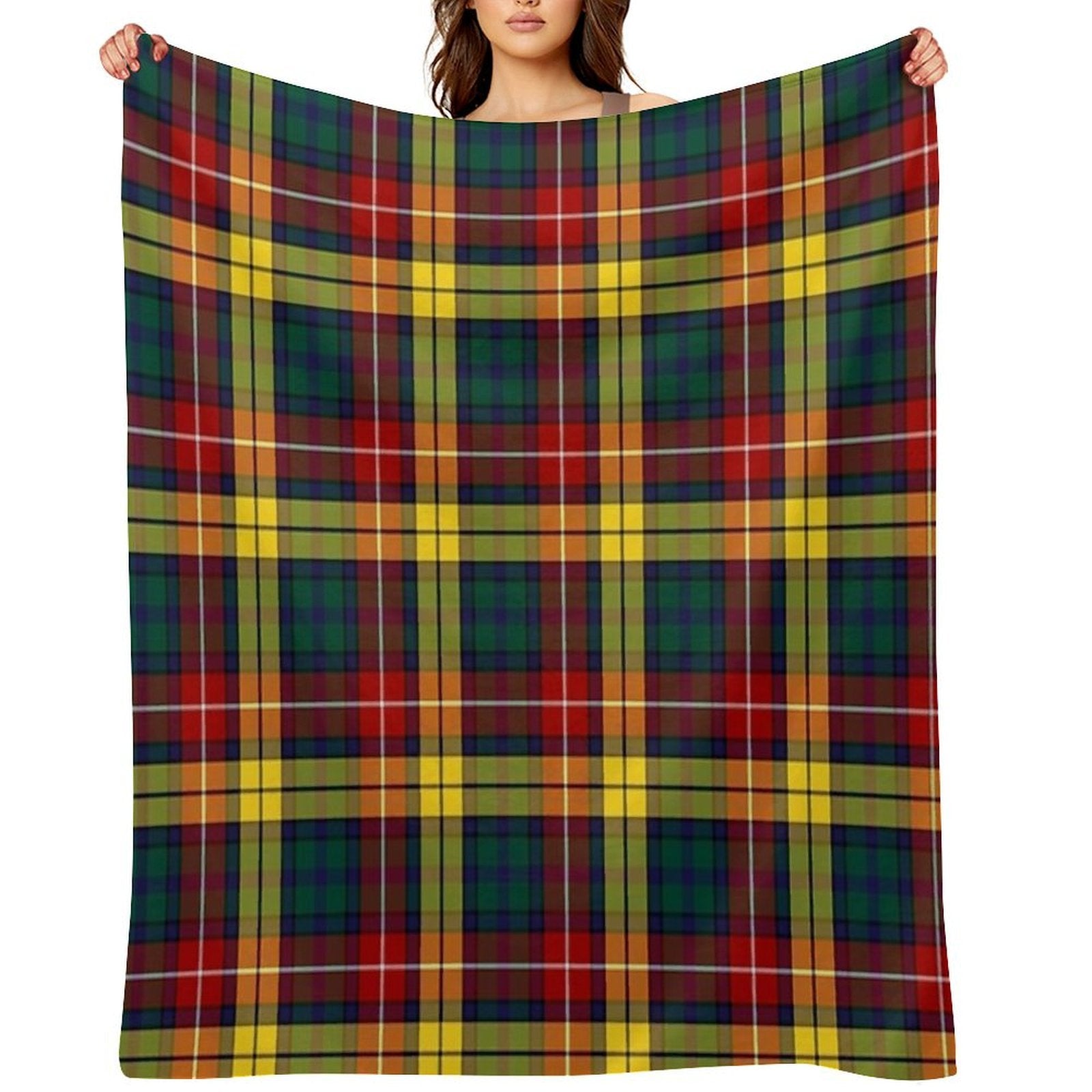 Buchanan Modern Hunting Tartan  Clan Buchanan  Cute Tartan Premium Throw Blanket