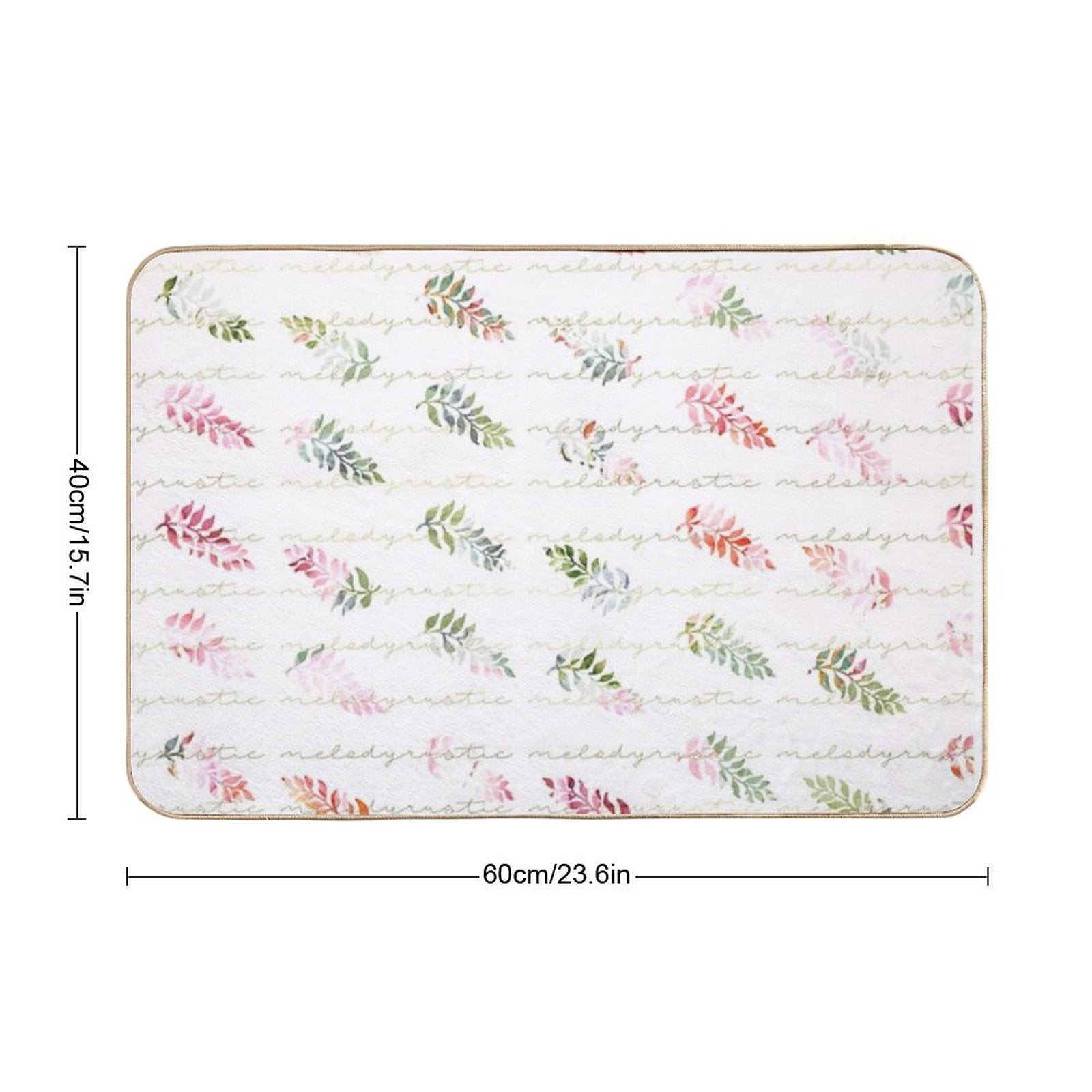 Romantic Background with Flowers  Pet-Safe Bath Mat