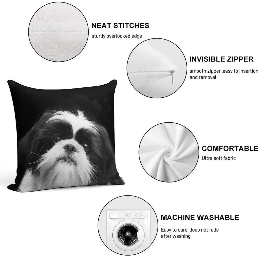 Shih Tzu Dog Soft Easy Maintenance Throw Pillow