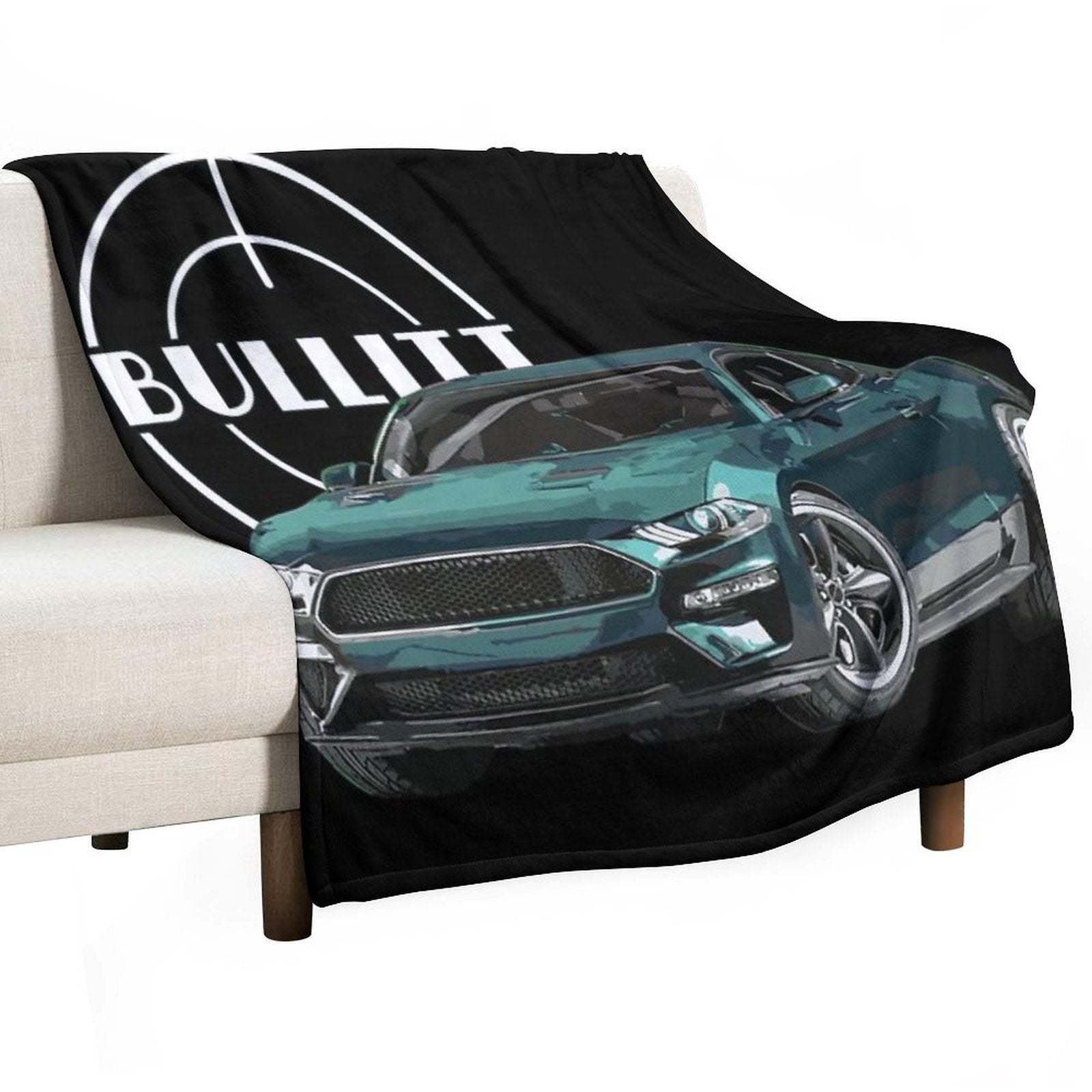 Bullitt Mustang GT 5.0L V8 Classic Steve Mcqueen Muscle Car Premium Throw Blanket