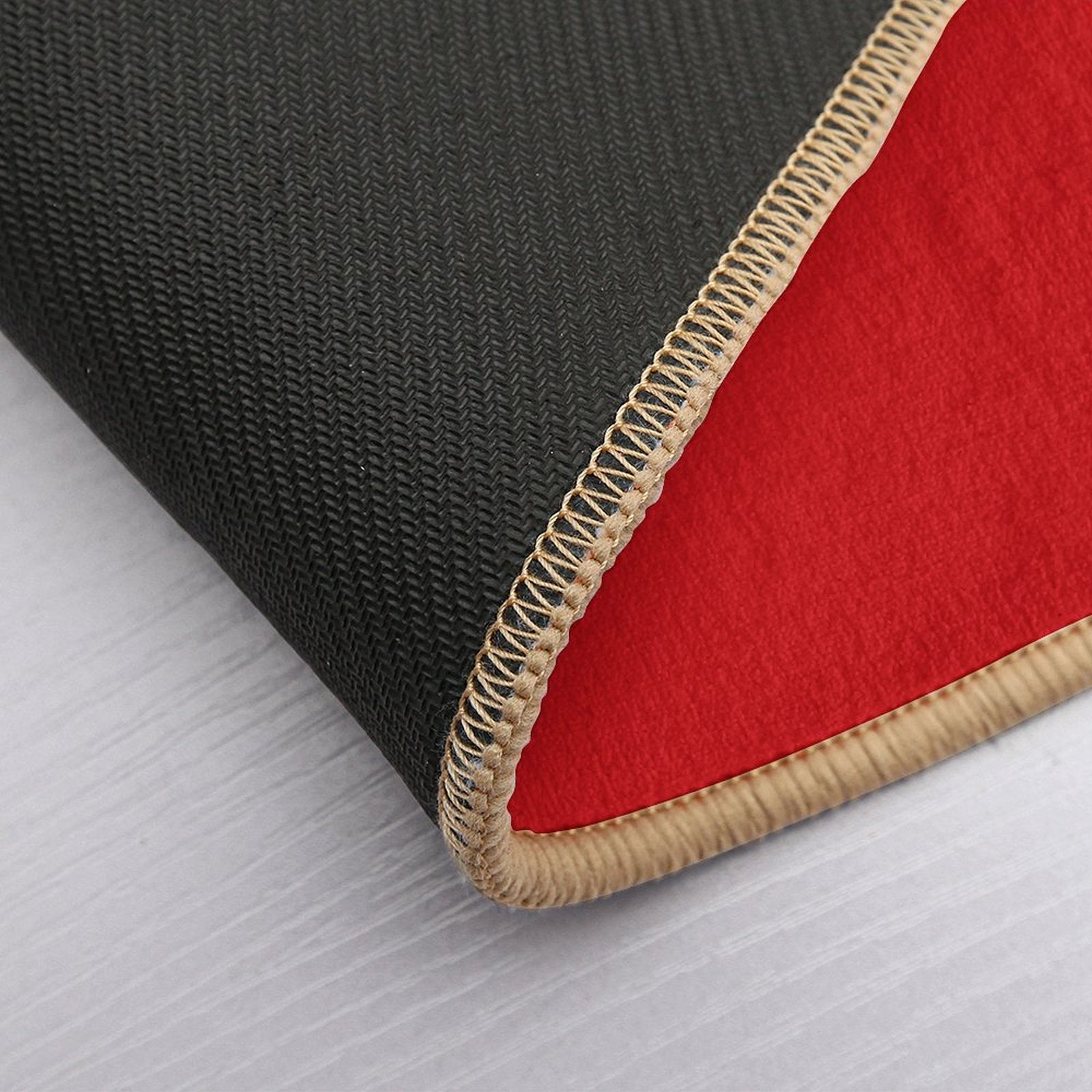 Black And White Stripes with Red Triangle  Eco-Friendly Bath Mat