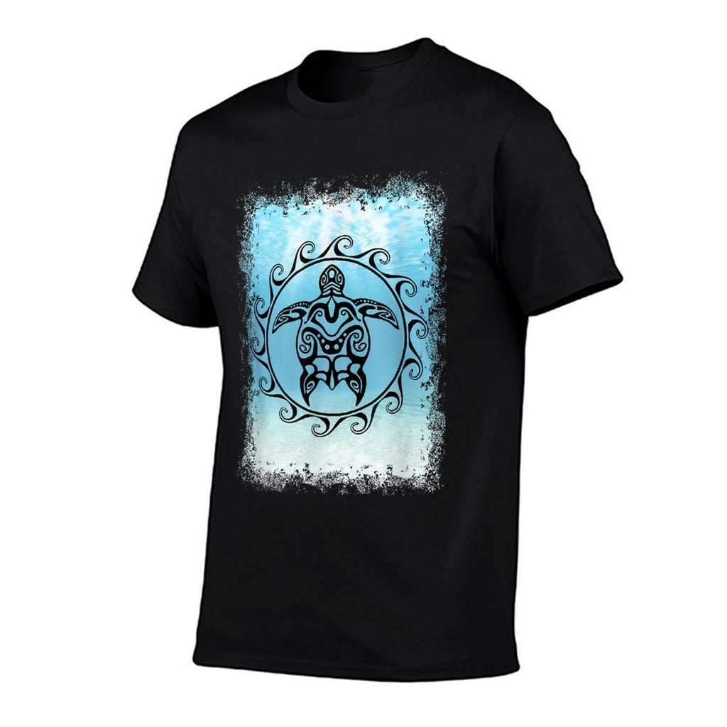 Tribal Sea Turtle Maori Sun Ocean  Eco-friendly Material T-Shirt