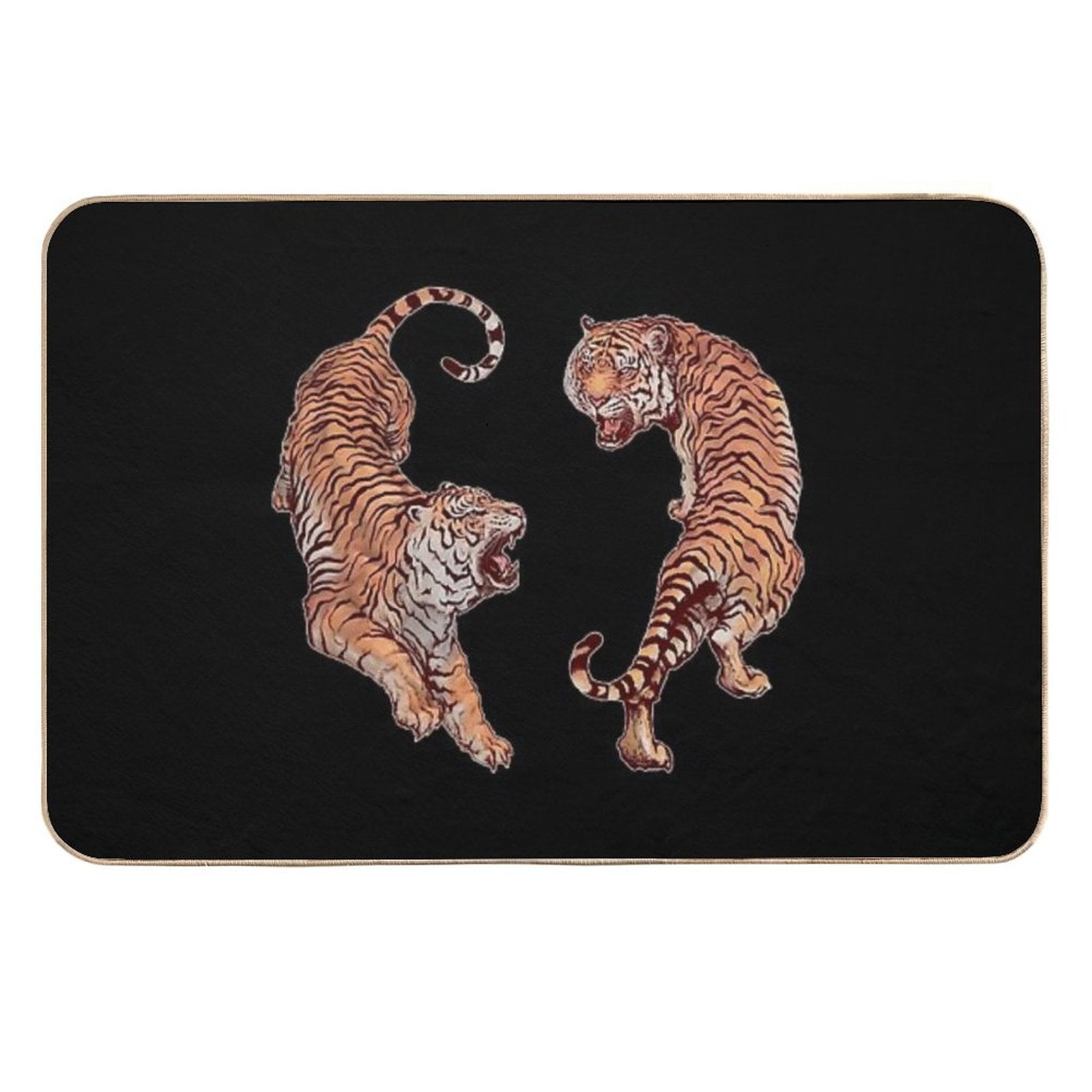 Year of The Tiger Happy Chinese New Year Yin Yang Tigers  Versatile Bath Mat