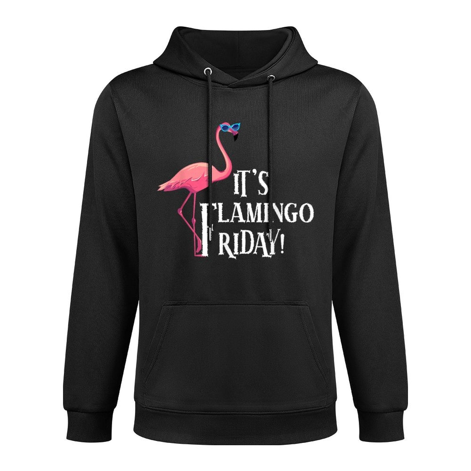It’s Flamingo Friday Birds Wearing Glasses Bird Lover Adjustable Hood Hoodie