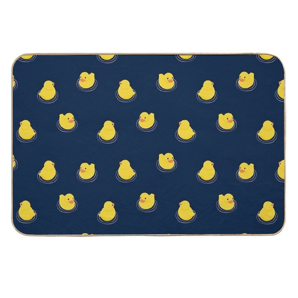 Rubber Ducks - Navy Blue  Easy Maintenance Bath Mat