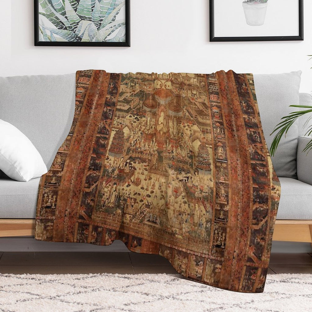 Buddhist Taima Mandala 46 Shrink-resistant Throw Blanket