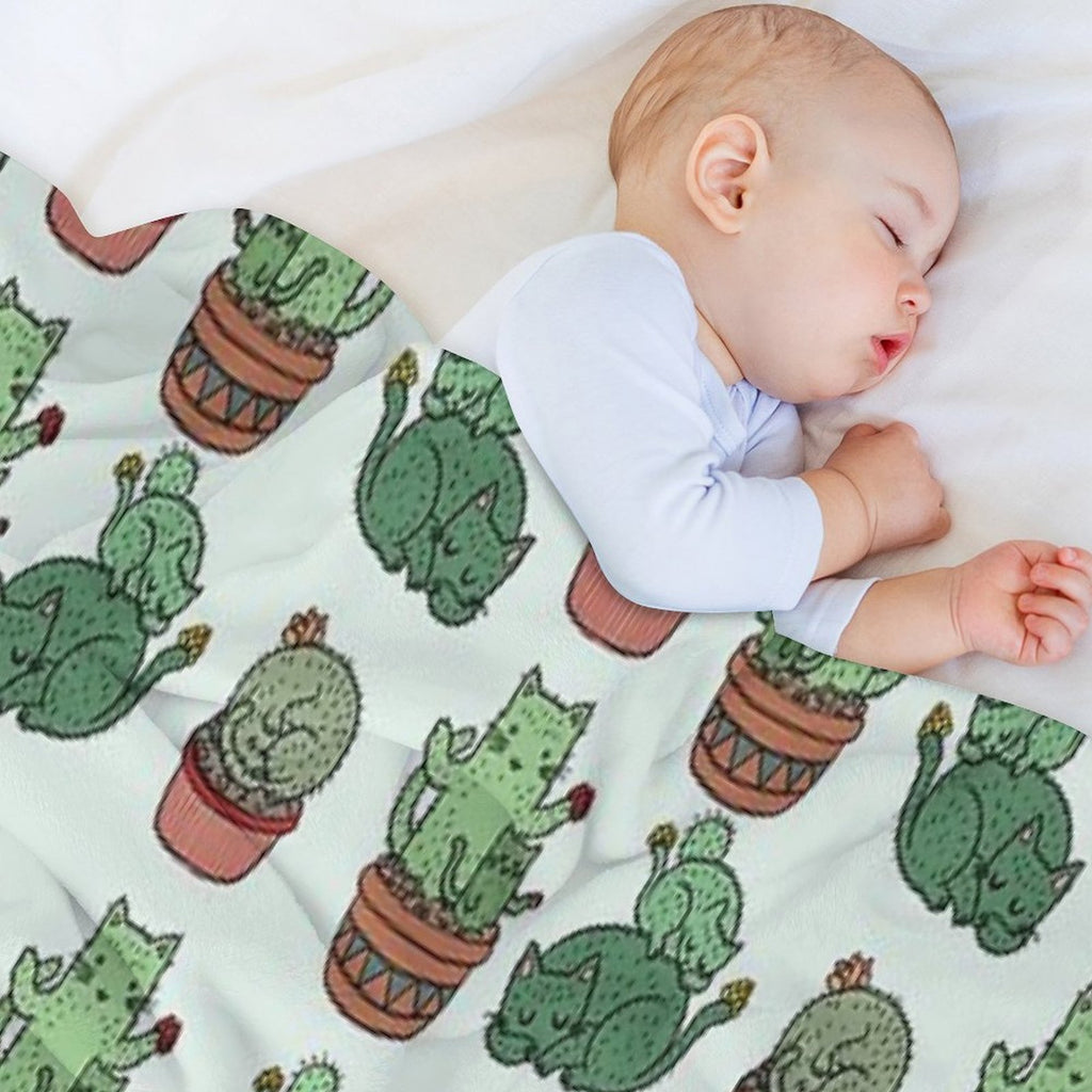 Cactus Cats Versatility Throw Blanket