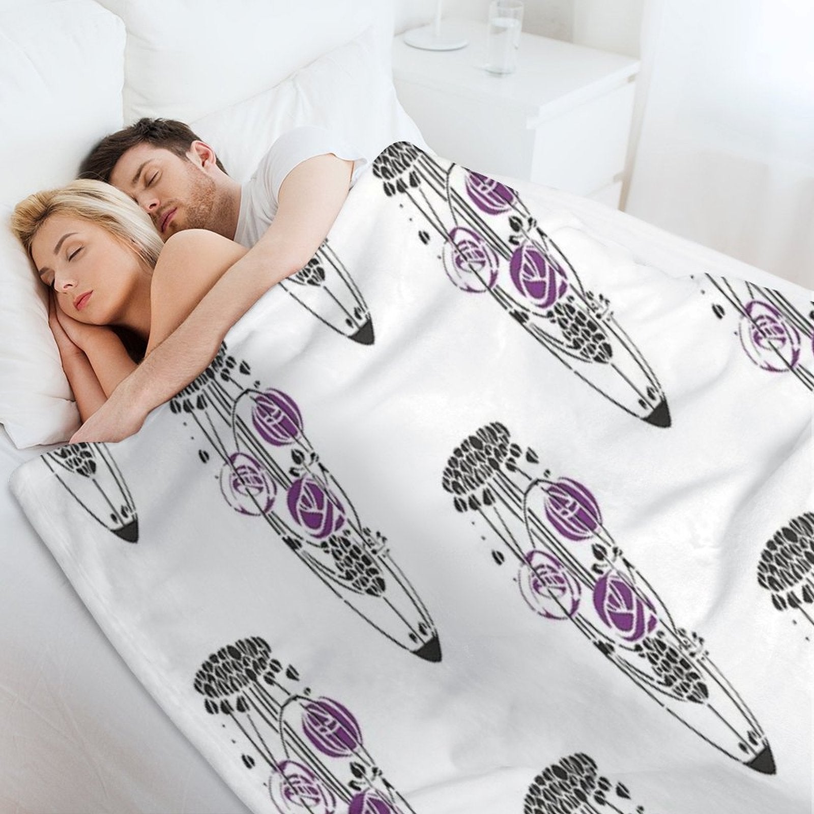 Charles Rennie Mackintosh Roses 4. Gift-ready Throw Blanket