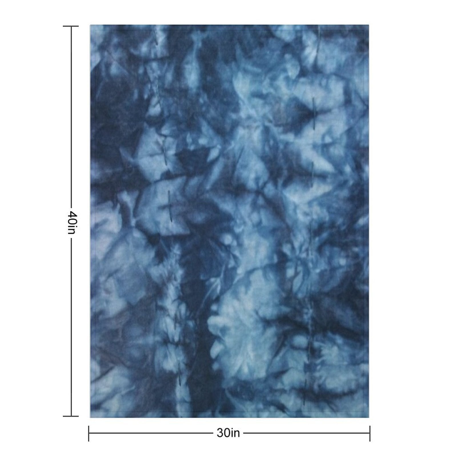Blue Tie Dye Durable Throw Blanket