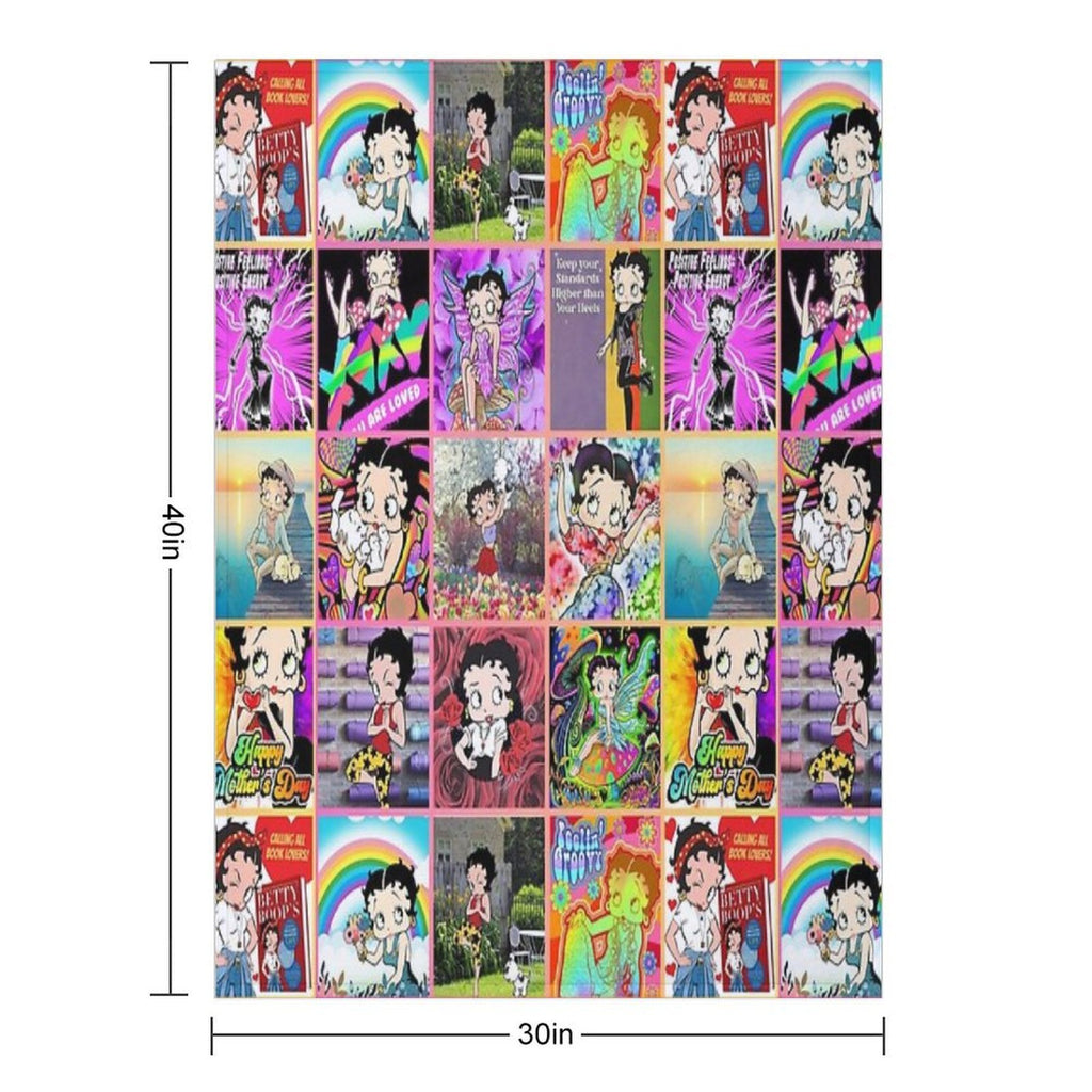 Betty Boop Collage 2023 V 2, Betty Boop Comforter Set, Betty Boop Sassy, Betty Boop Throw Blanket, Betty Boop Doodles Quick-dry Throw Blanket