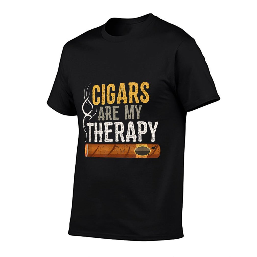 Cigars Are My Therapy Funny Humor Smoking Lover  Stretchy T-Shirt