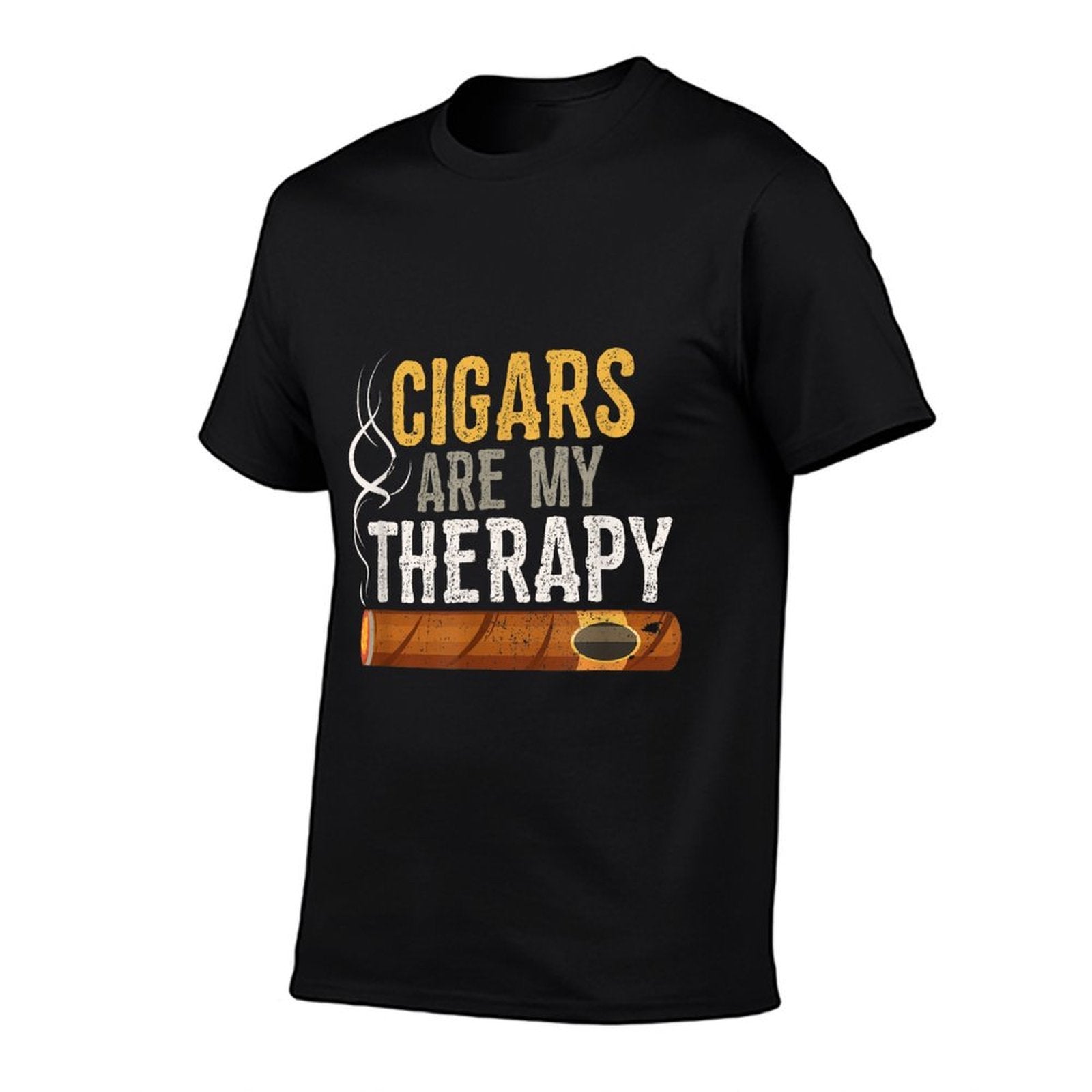 Cigars Are My Therapy Funny Humor Smoking Lover  Stretchy T-Shirt