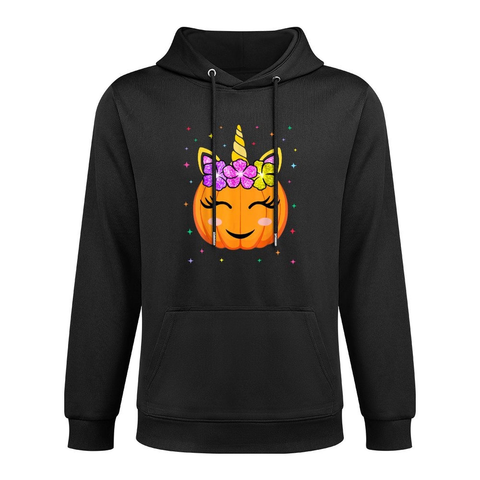 Cute Unicorn Pumpkin Girls Kids Funny Halloween Costume Machine Washable Hoodie