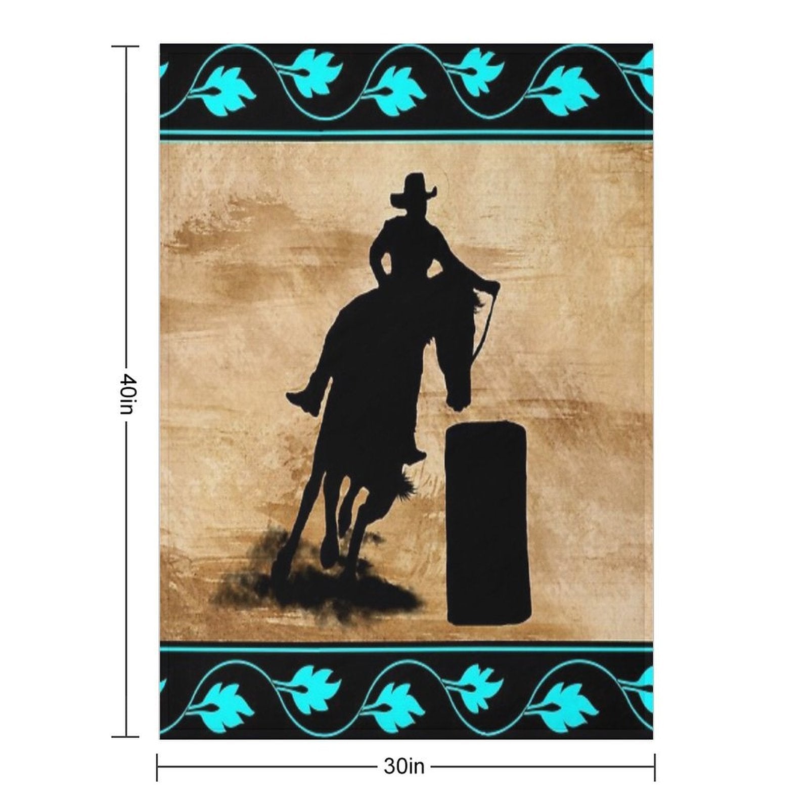 BARREL RACING HORSE, BARREL RACING GIFTS FOR HER Sustainable Throw Blanket