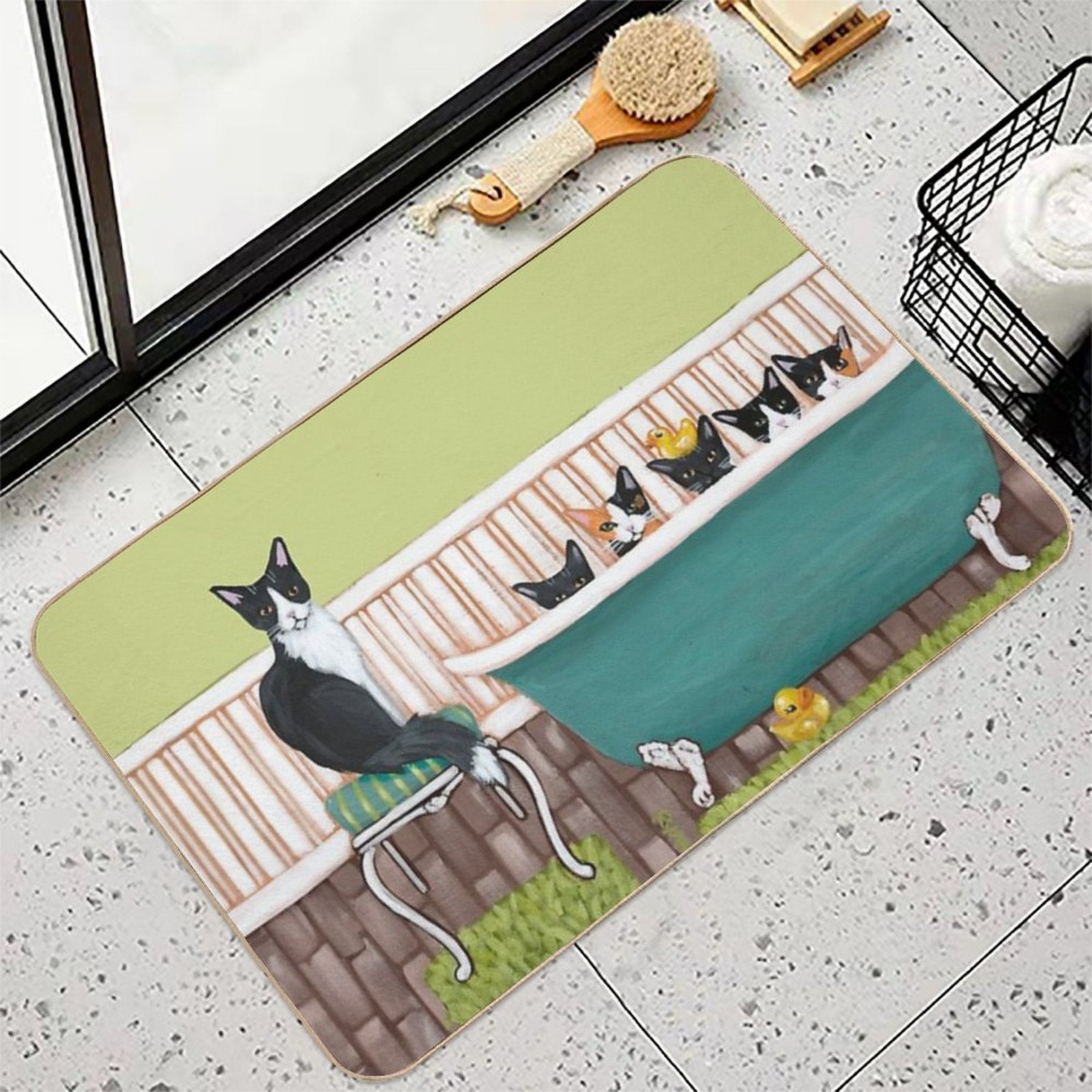 The Kittens Bath Time  Multi-Purpose Bath Mat