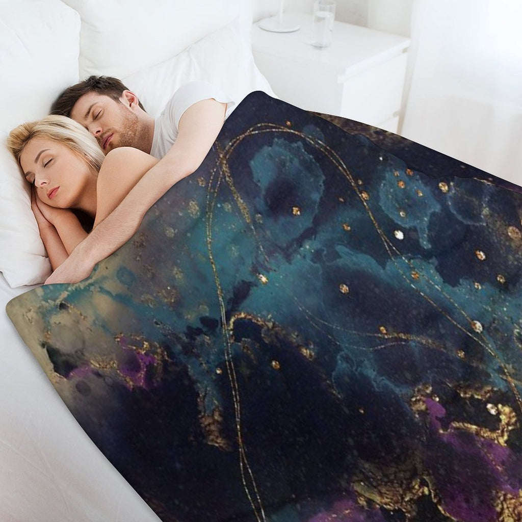 Abstract Stardust Galaxy Anti-pilling Throw Blanket