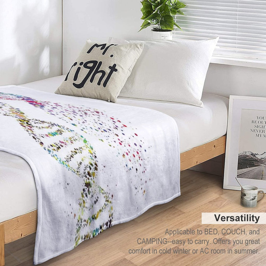DNA, Watercolor Art,Dna Double Helix Genetic Compact Throw Blanket