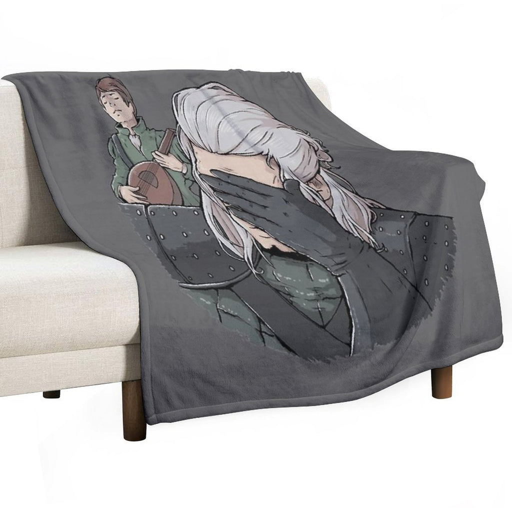 Geralt Face Palm Easy Care Throw Blanket