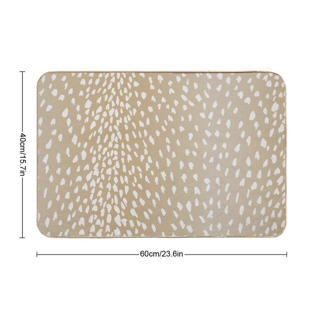 Light Antelope Fawn Print  Stain-Proof Bath Mat