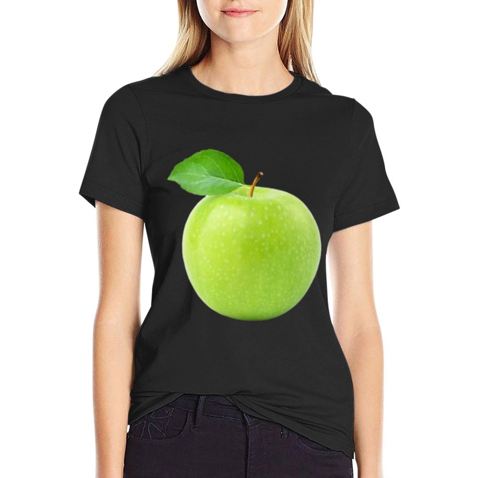 Apple Brat Green Meme Trend Gen Z  Heathered Texture T-Shirt