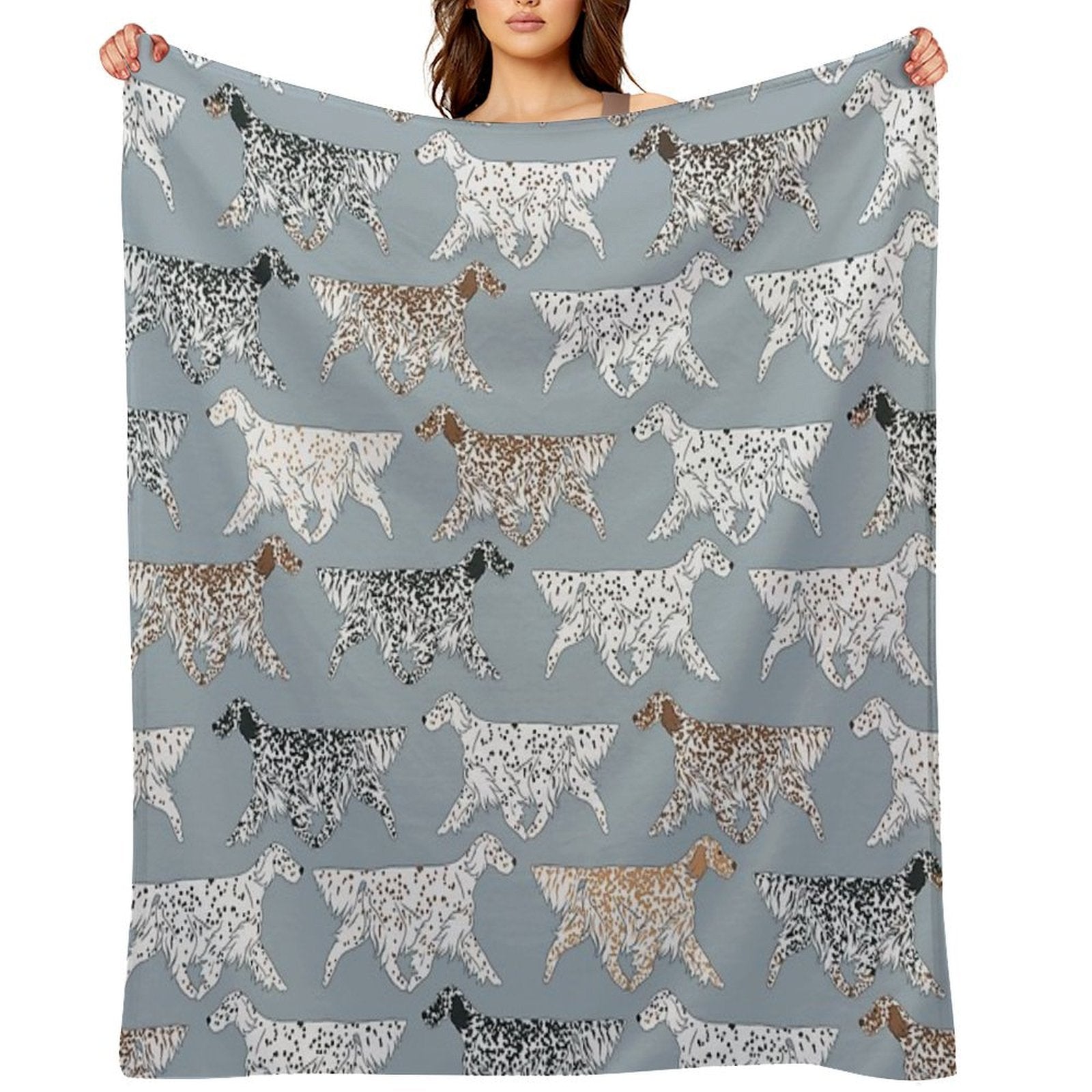 All The English Setters! Velvety-soft Throw Blanket