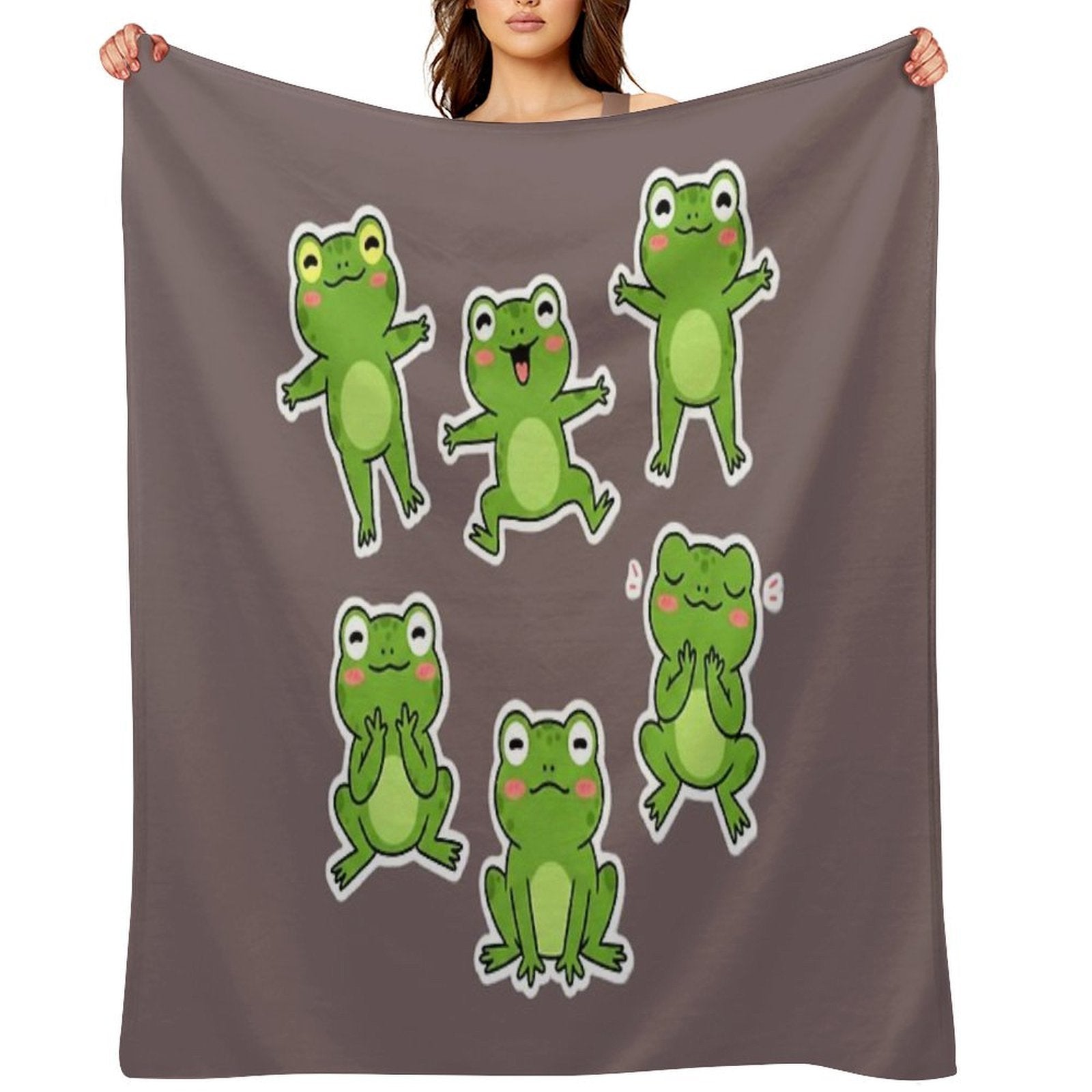 Dancing Frog Frog, Frogs, Dancing, Dance, Dancer, Music, Meme, Musician, Band, Rock, Metal, Vintage, Retro Travel-friendly Throw Blanket