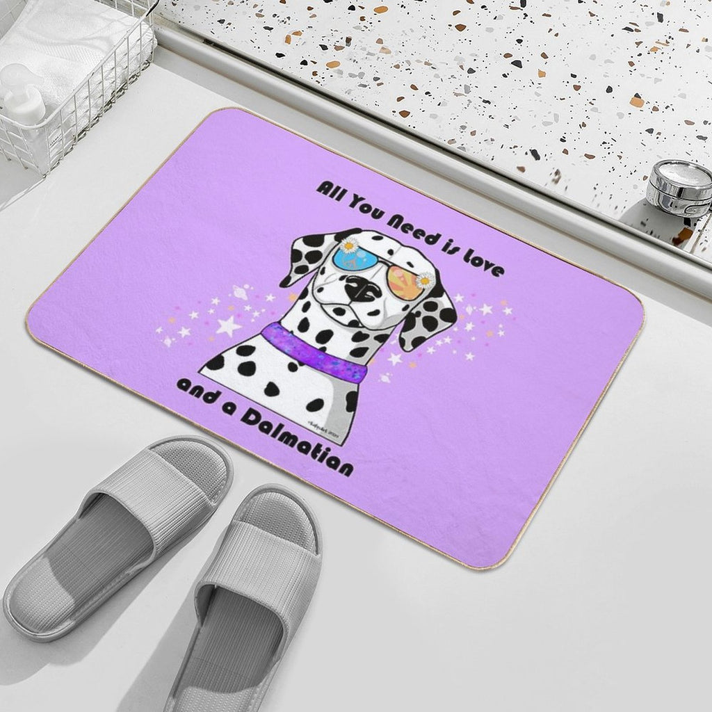All You Need Is Love And A Dalmatian  Odorless Bath Mat