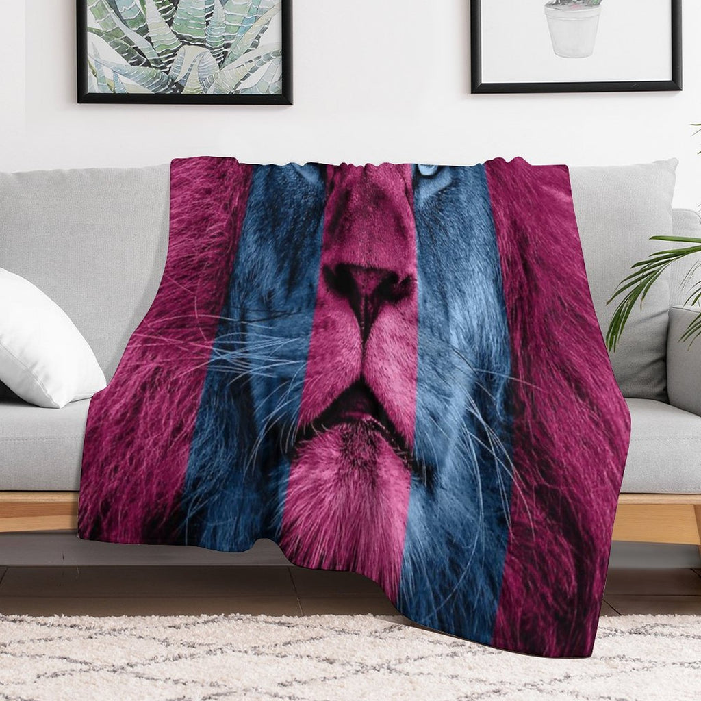 Aston Villa Lion Shrink-resistant Throw Blanket