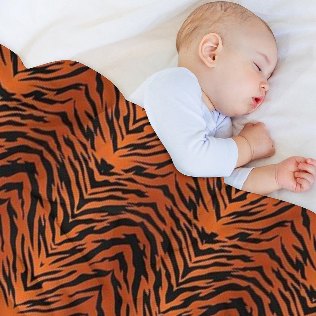 Orange Tiger Costume Versatility Throw Blanket