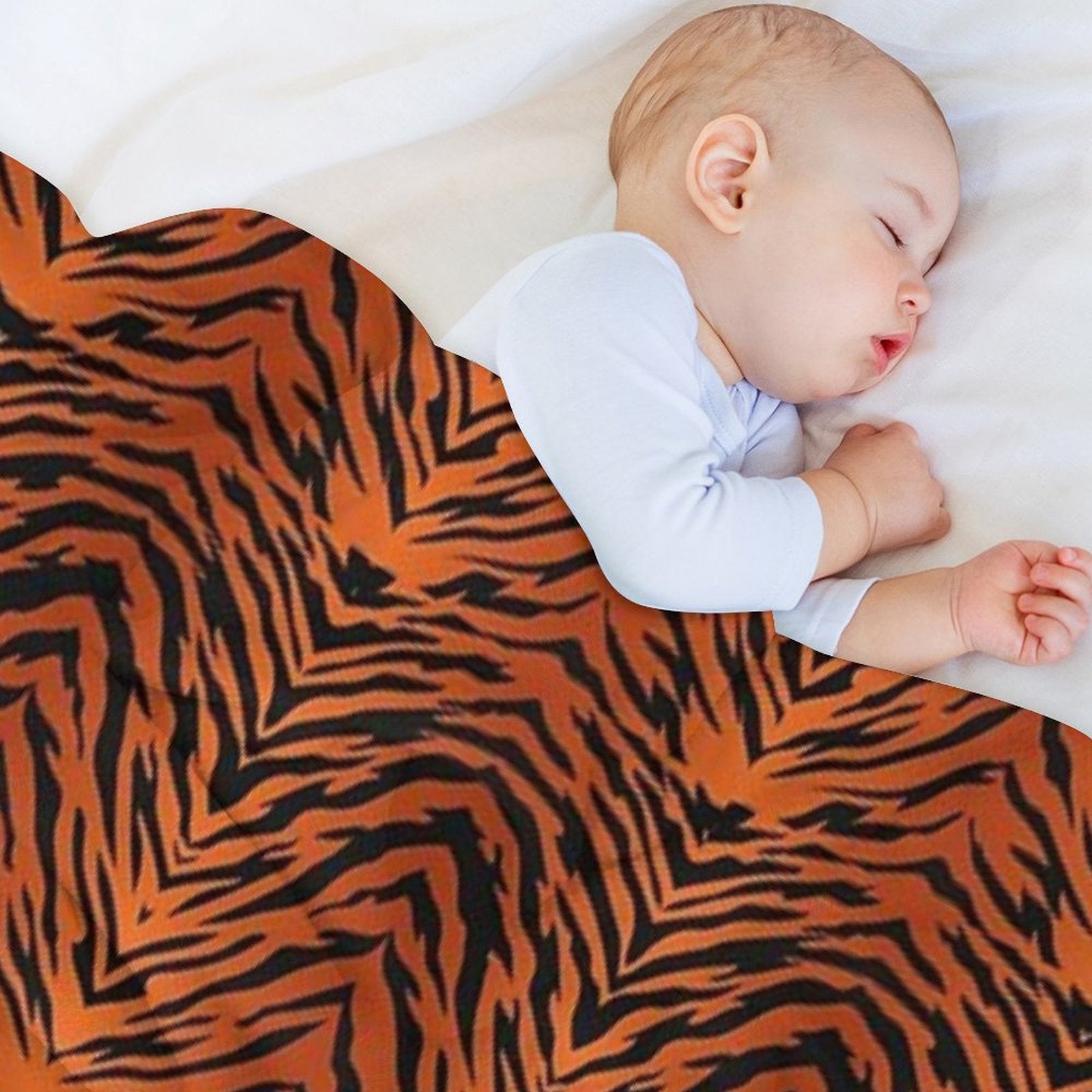 Orange Tiger Costume Versatility Throw Blanket
