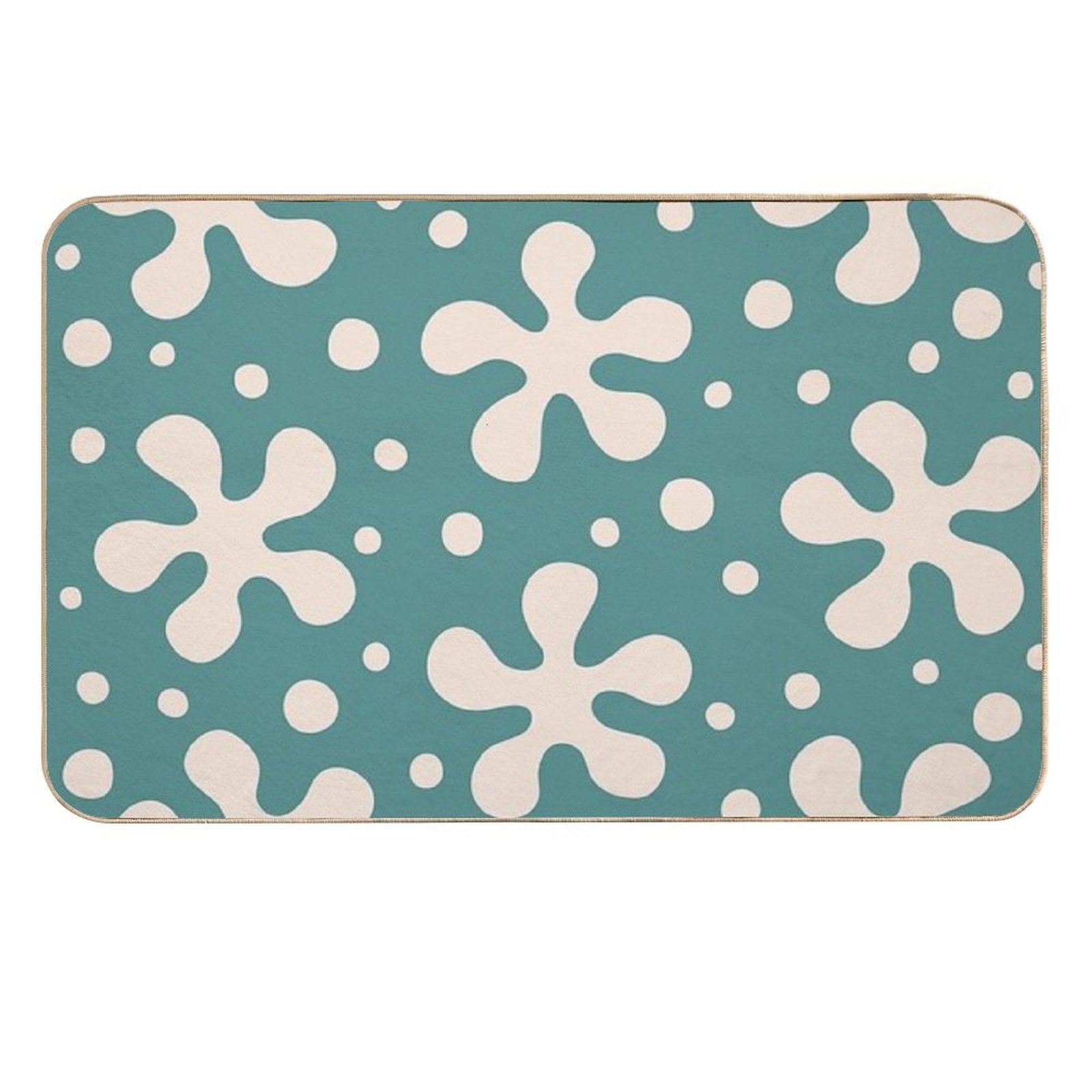 Pretty Mid Century Modern Floral Pattern 843  Versatile Bath Mat