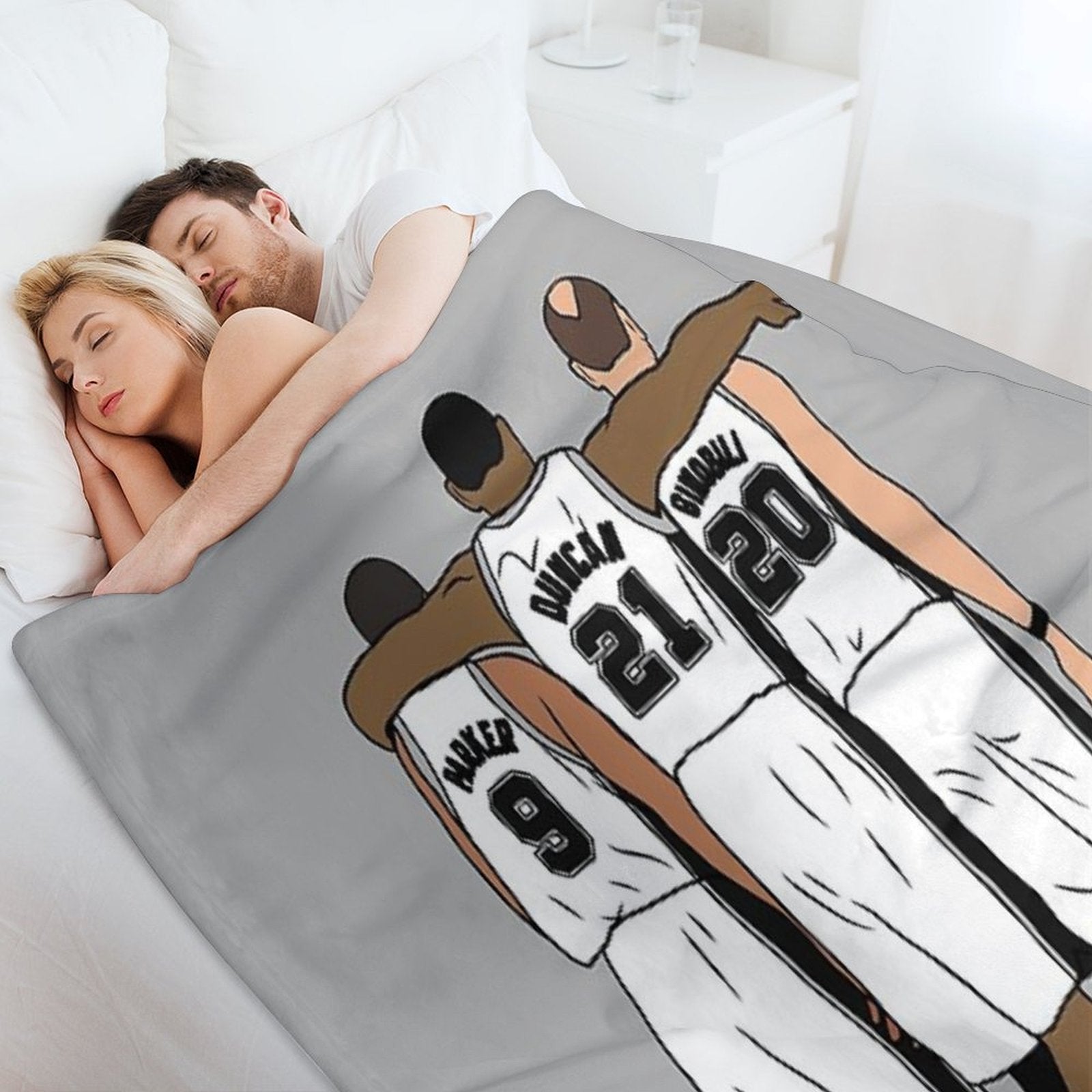 Tony, Tim & Manu Quick-dry Throw Blanket