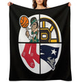 Boston Sports Velvety-soft Throw Blanket