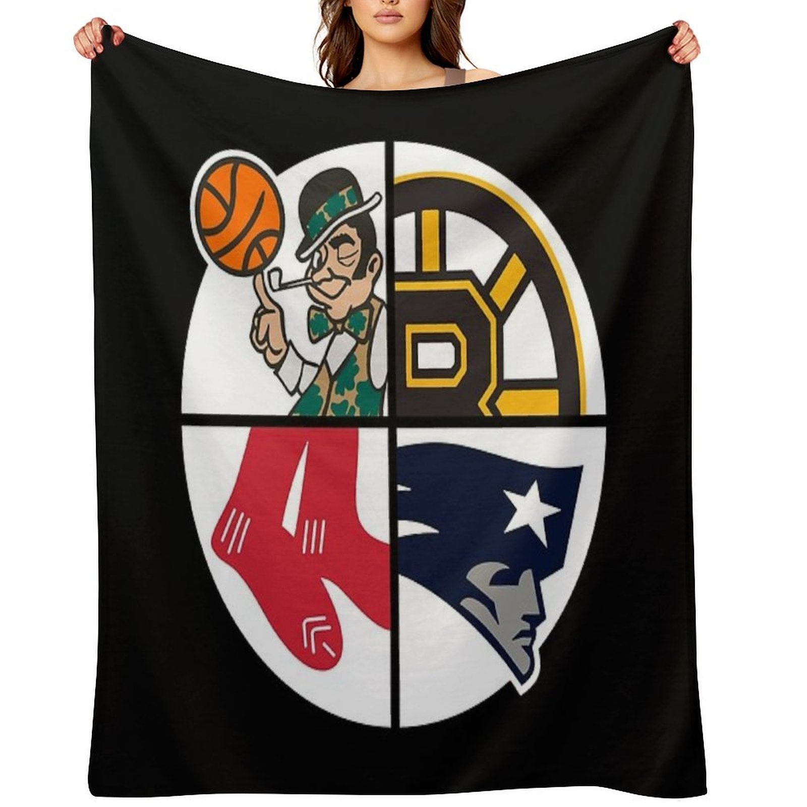 Boston Sports Velvety-soft Throw Blanket