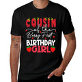 Cousin Of The Berry First Birthday Girl Strawberry  Easy-care T-Shirt