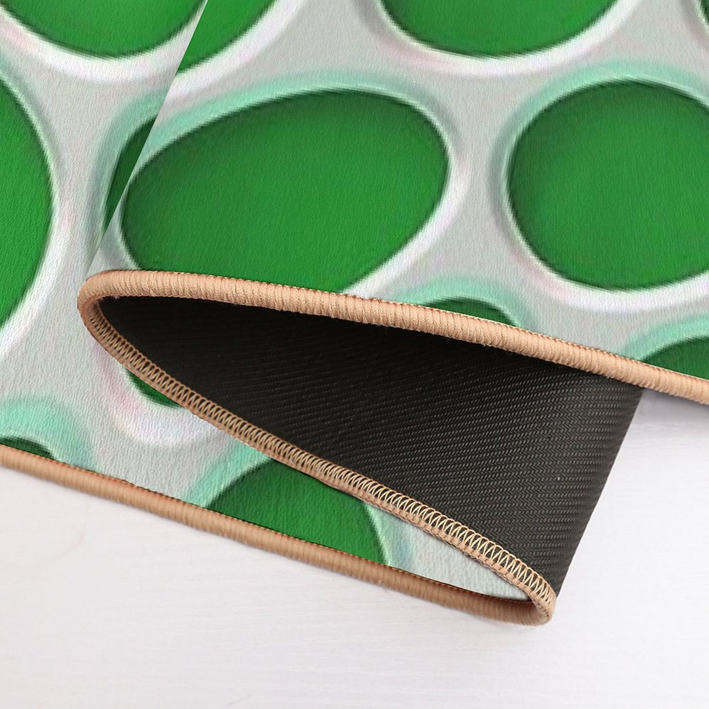 Cluster of Holes on Green  Eco-Friendly Bath Mat