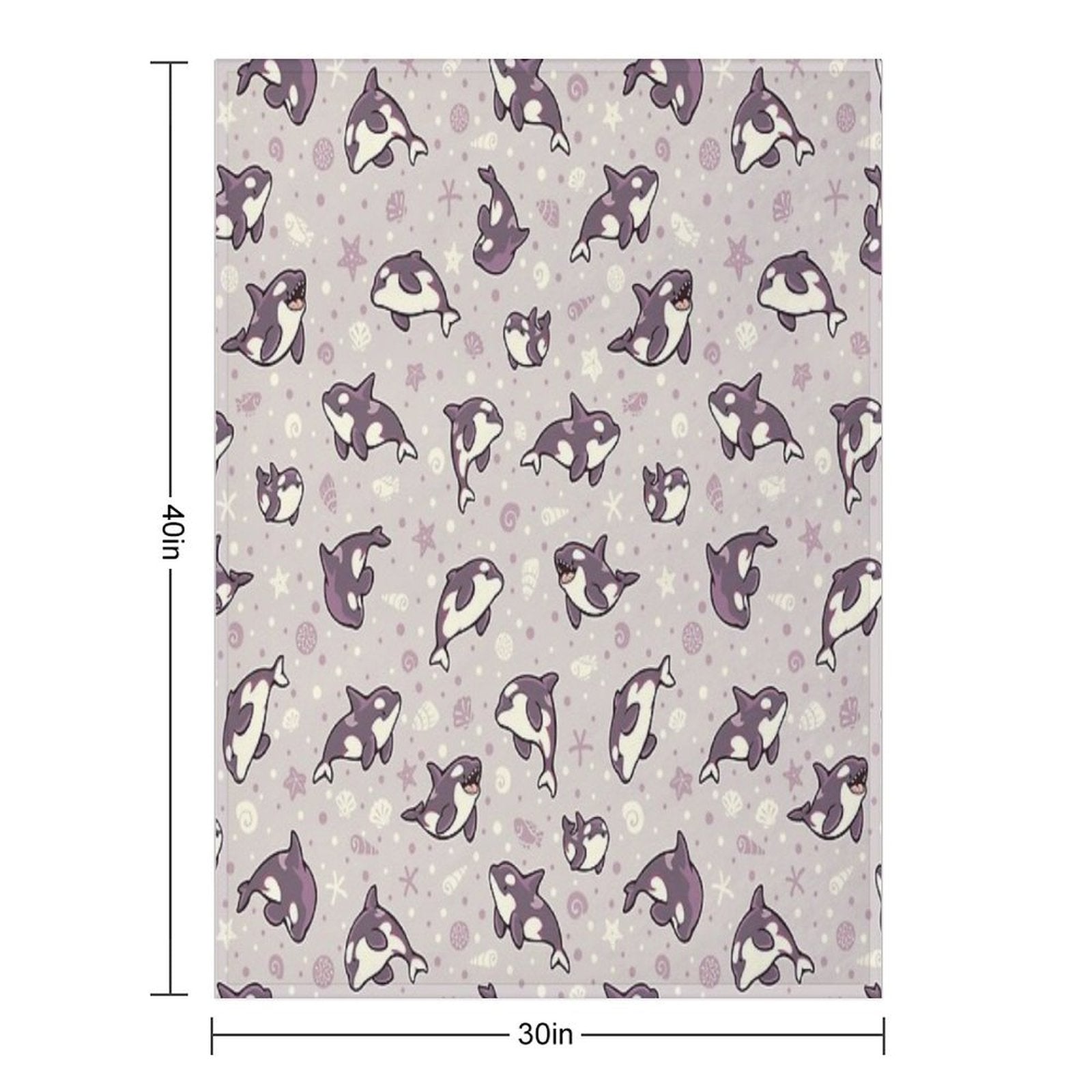 Jelly Bean Orcas Gift-ready Throw Blanket