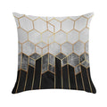 Charcoal Hexagons Soft Warmth Comfort Throw Pillow