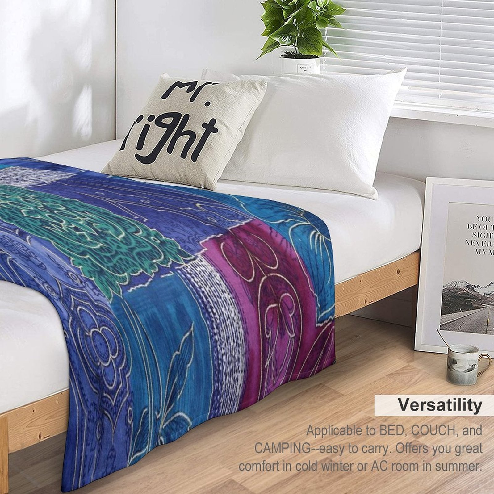 Flowers Abstract Velvety-soft Throw Blanket