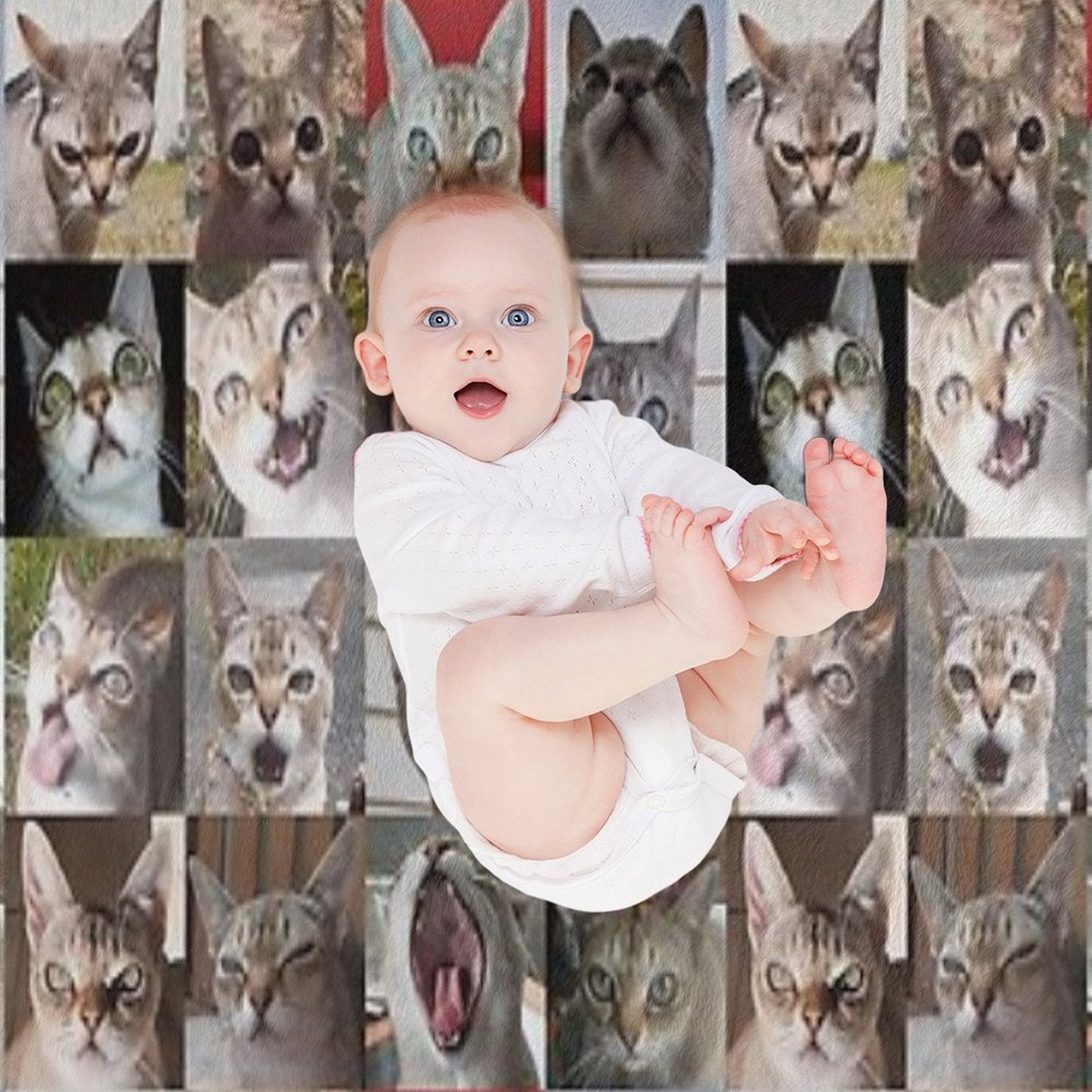 Faces of Speedball Anti-pilling Throw Blanket