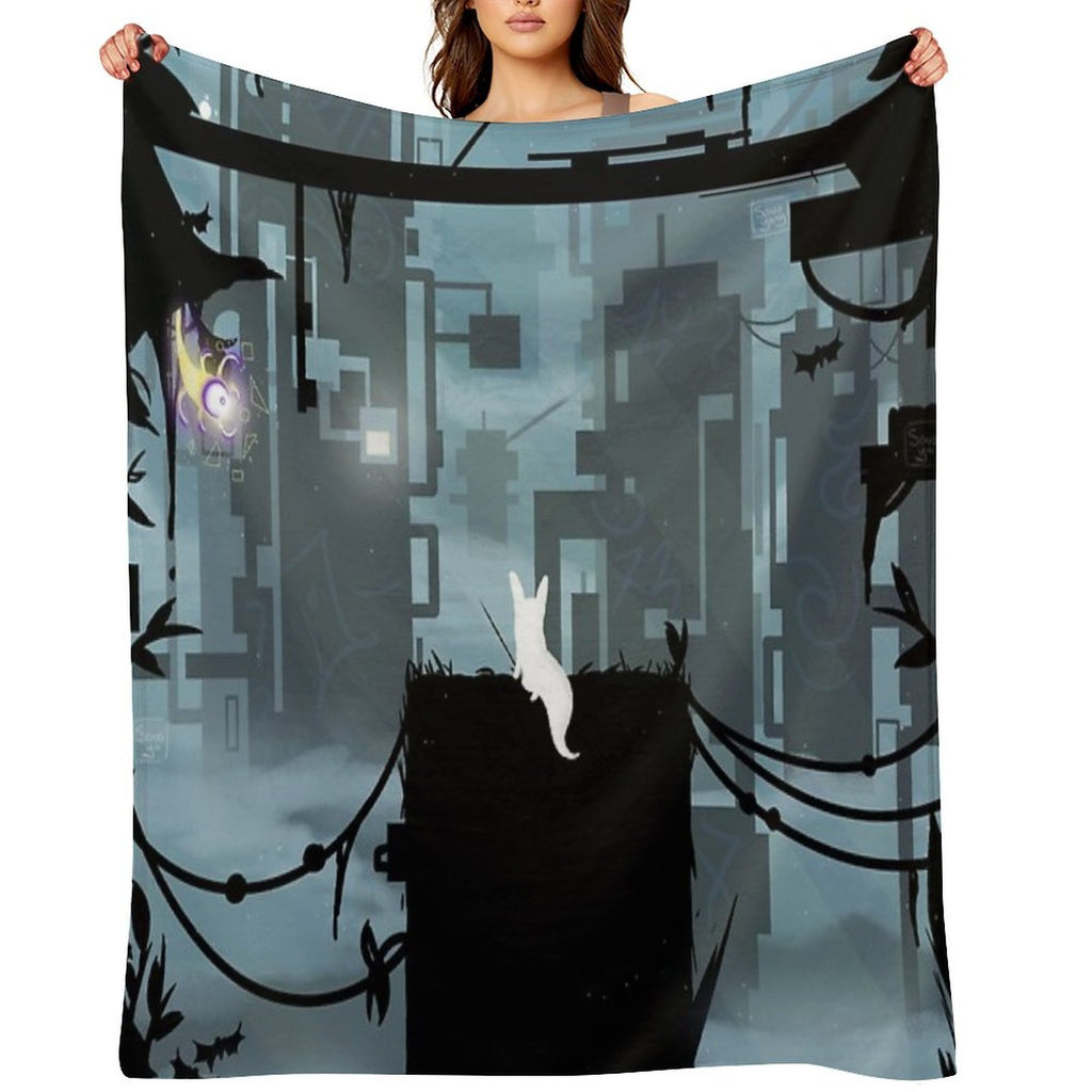 Slugcat in The Fog Compact Throw Blanket