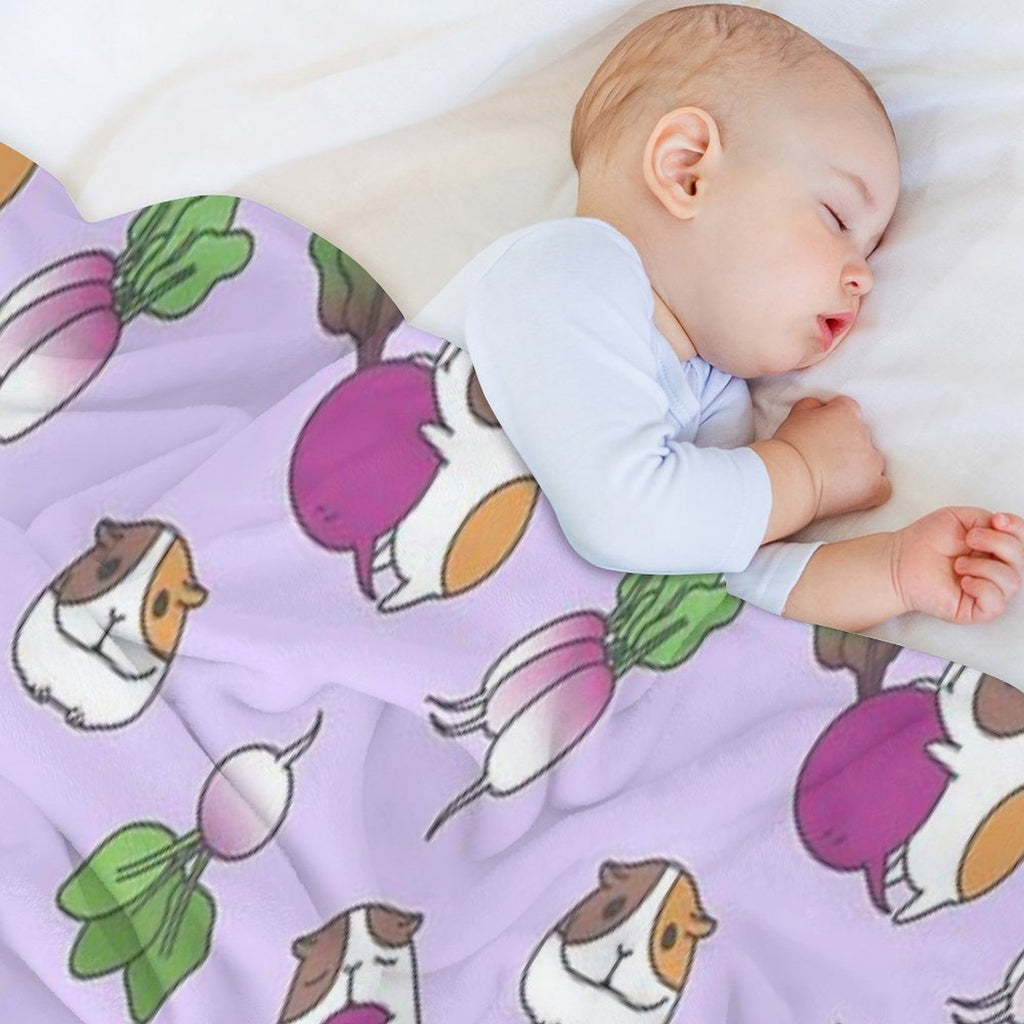 Guinea Pig Pattern Plush Throw Blanket