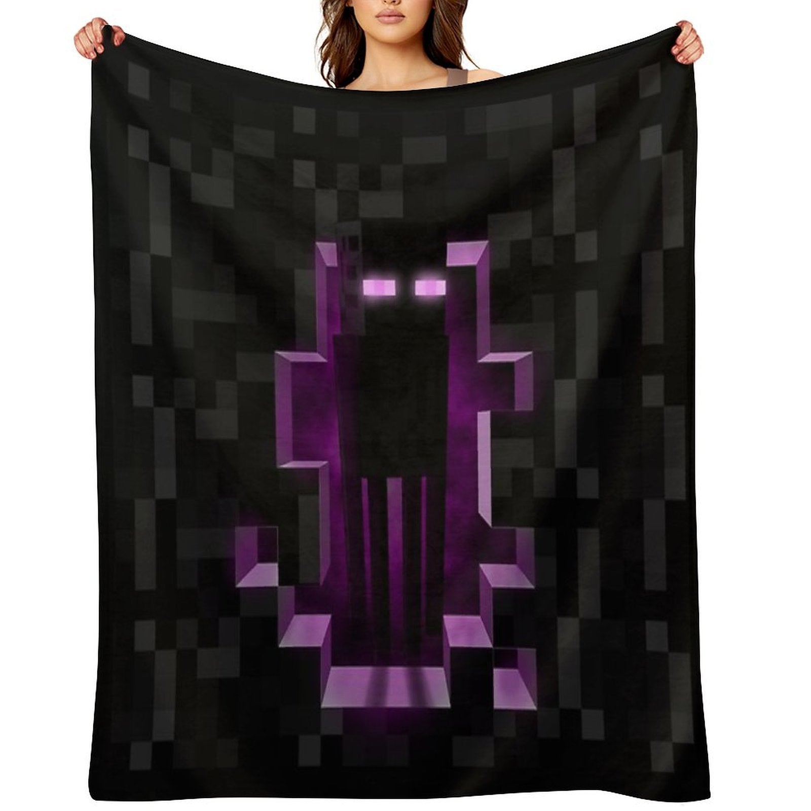 Enderman Minecrafter Enderdragon Eco-conscious Throw Blanket
