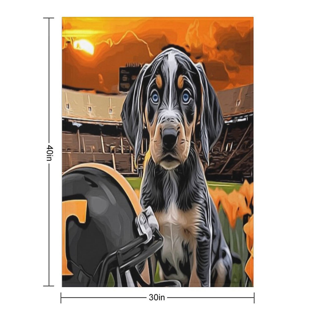 Tennessee Bluetick Coonhound - Game Day Sustainable Throw Blanket