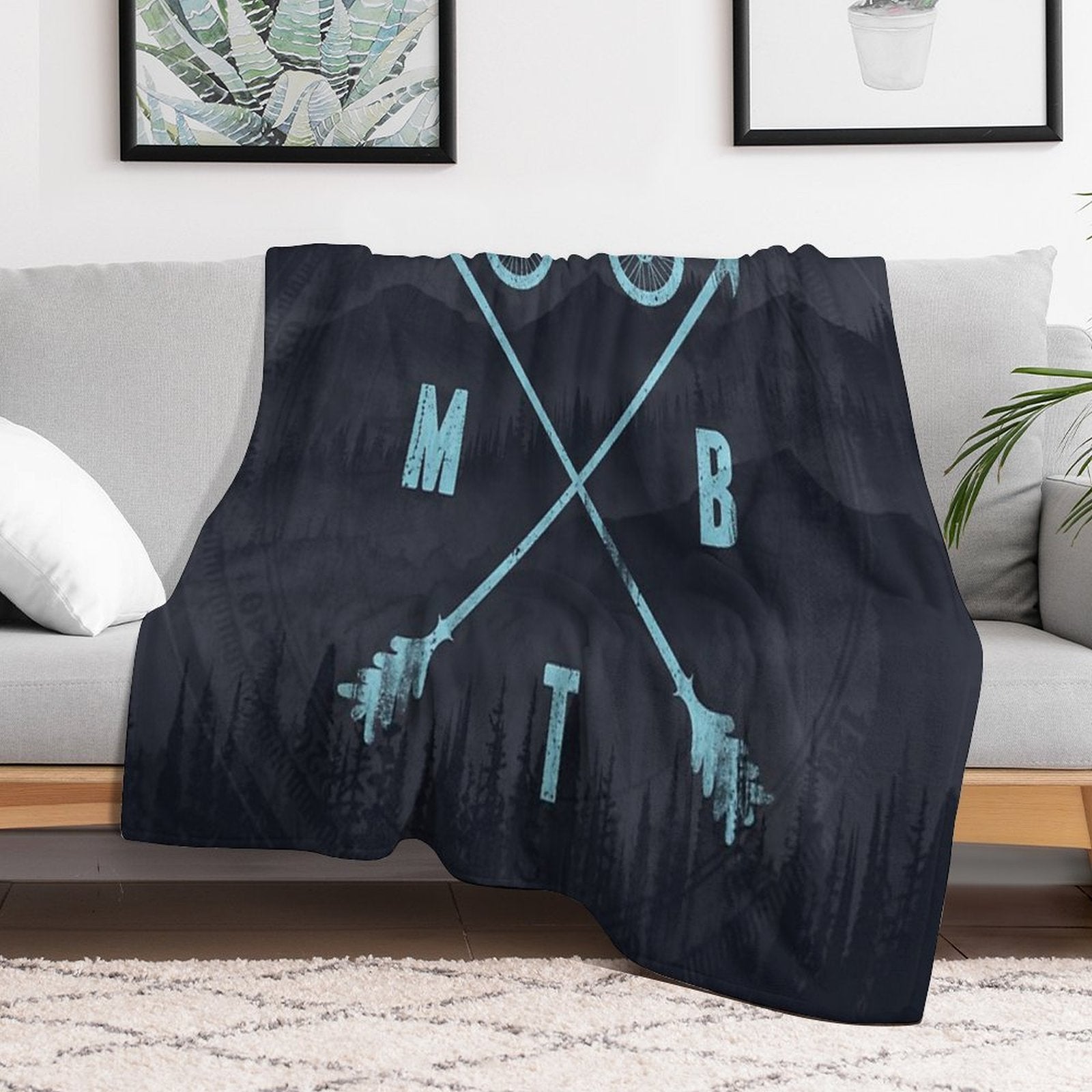 Downhill MTB Compact Throw Blanket