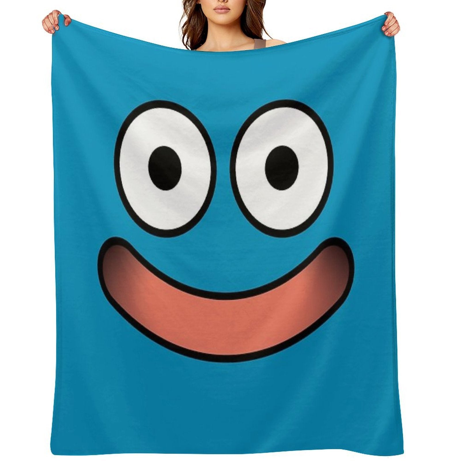 Dragon Quest Slime Face Machine-washable Throw Blanket