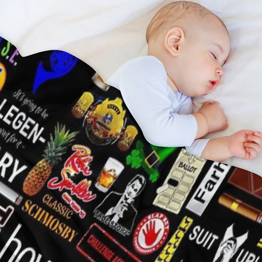 How I Met Your Mother Collage Poster Iconographic - Infographic Travel-friendly Throw Blanket