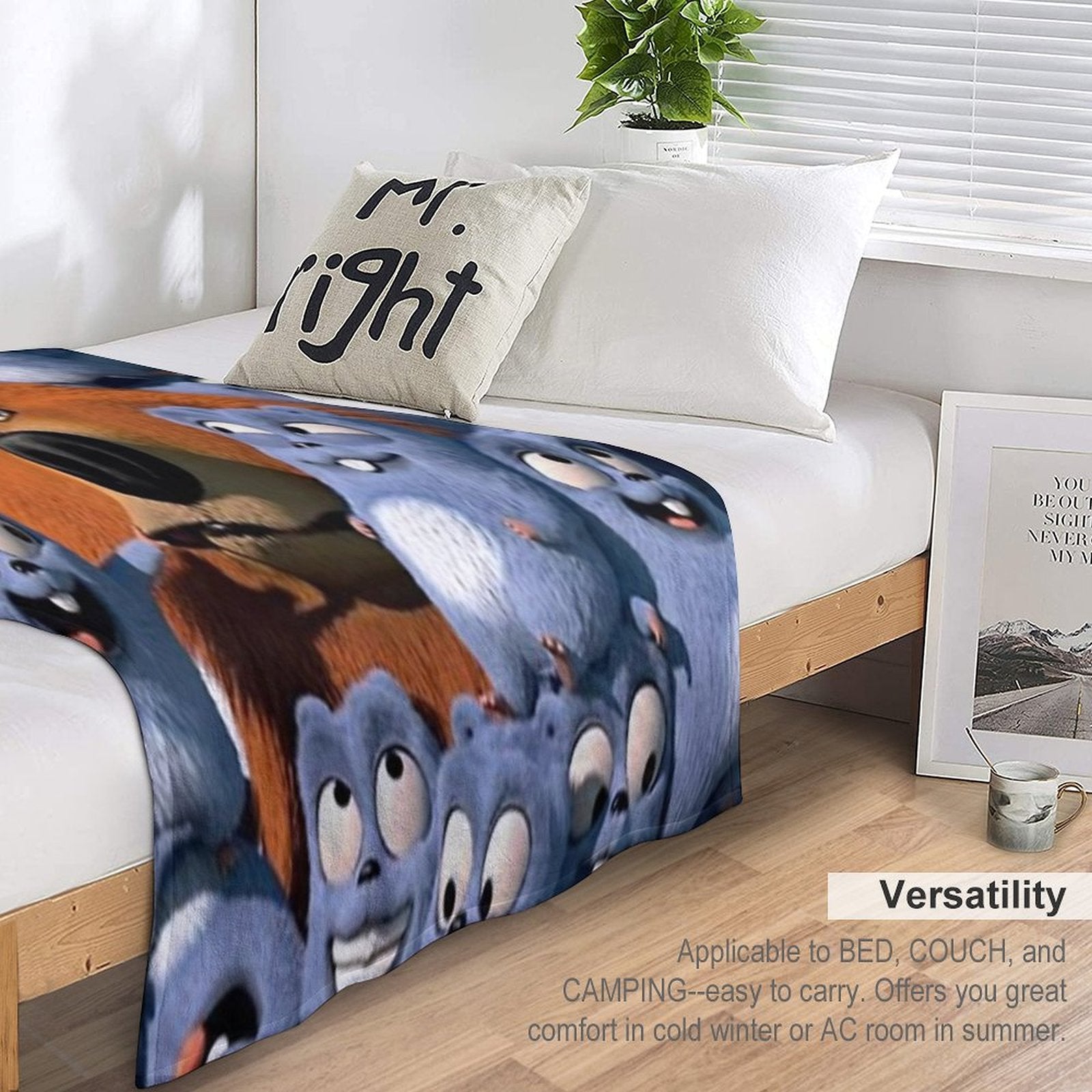 Grizzy And The Lemmings Eco-conscious Throw Blanket