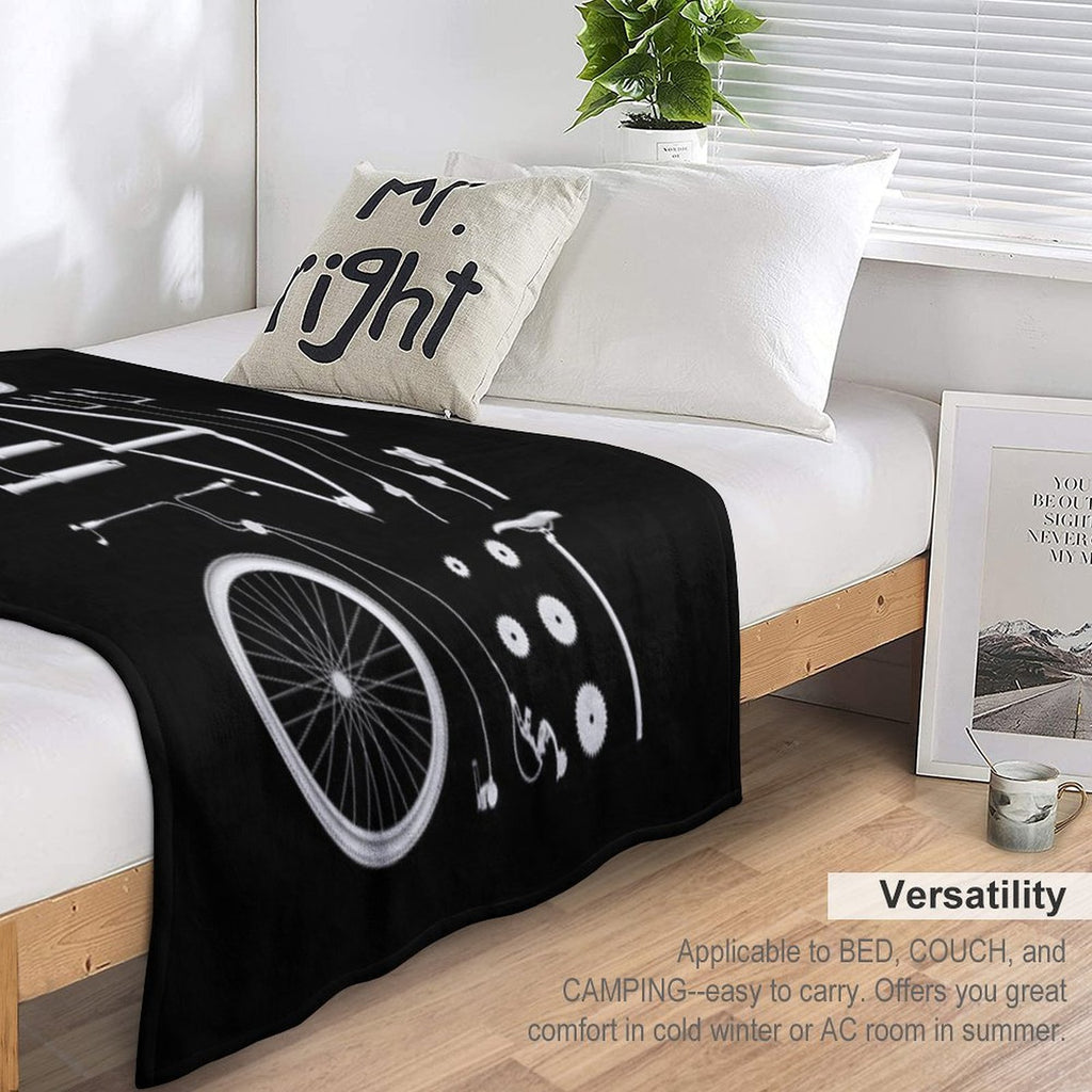Bike Exploded Shrink-resistant Throw Blanket