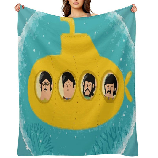 Yellow Easy Care Throw Blanket